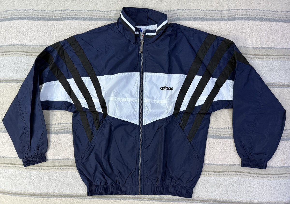 Adidas Vintage 1990s Adidas Santiago Warmup Tracksuit Navy Size S Size US S / EU 44-46 / 1 - 4 Thumbnail