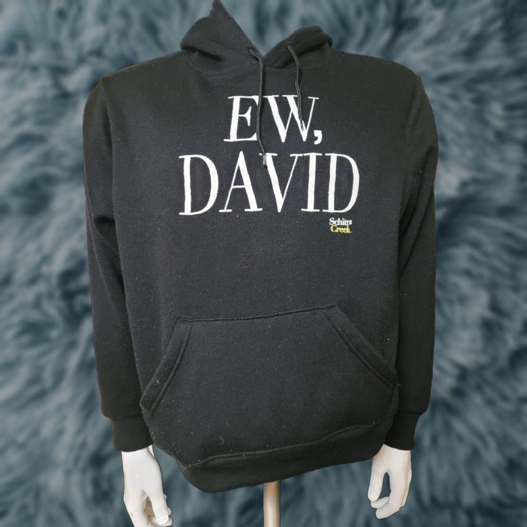Vintage Schitts Creek Hoodie Men M Black Polyester Hoodie Pullover Hooded David Ew Shirt 90s Theme Movie Mens Size US M / EU 48-50 / 2 - 1 Thumbnail
