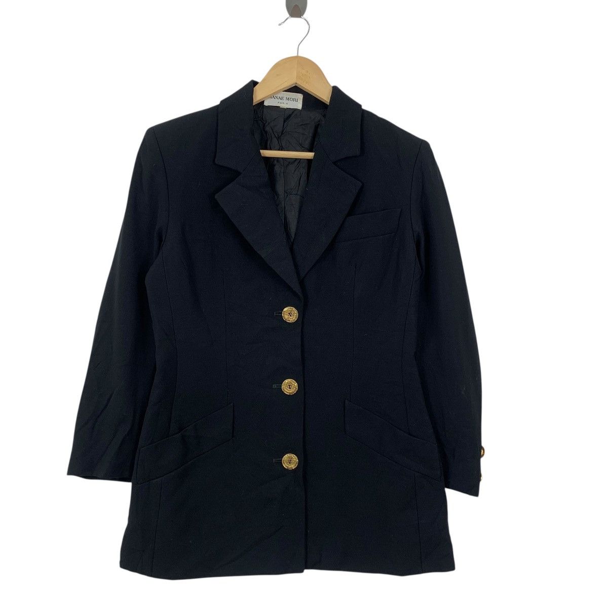 Hanae Mori Vintage HANAE MORI PAIRS Collection Gold Button Up Coat Size S / US 4 / IT 40 - 5 Thumbnail