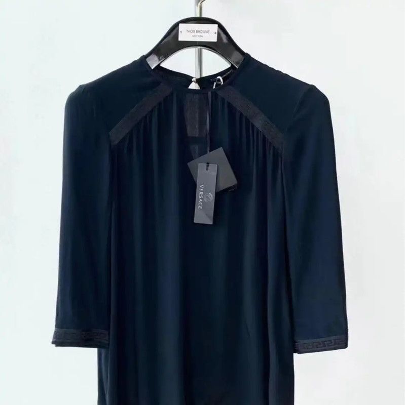 Versace Versace Black Cotton Women's Top 0089 Size S / US 4 / IT 40 - 1 Thumbnail