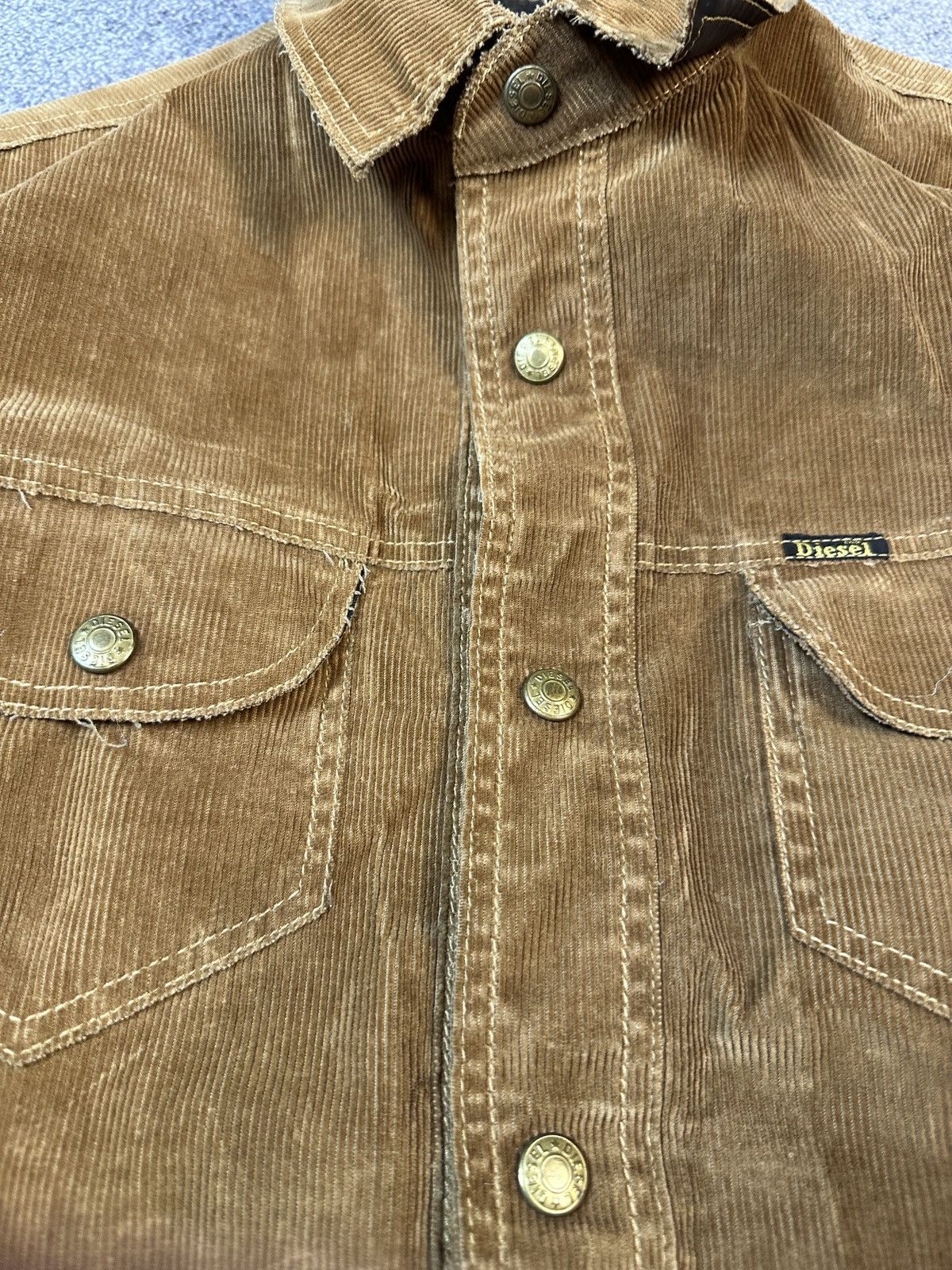 Diesel Y2K Vintage Corduroy Diesel Reversible Jacket Streetwear L Size US L / EU 52-54 / 3 - 3 Thumbnail