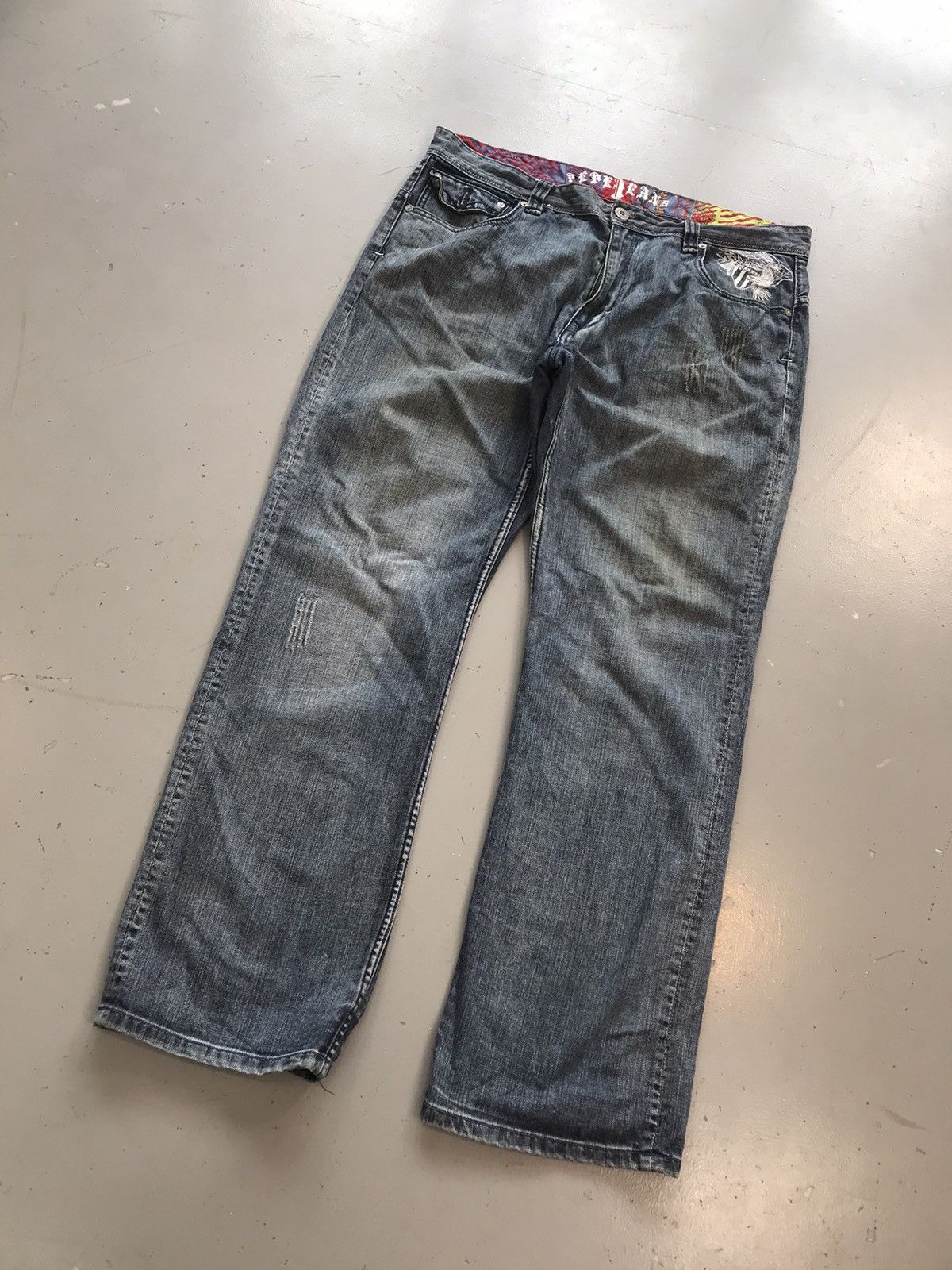 JNCO × Pepe Jeans × Vintage Vintage Pepe London jeans eagle 🦅 embroidered denim Size US 42 / EU 58 - 3 Thumbnail