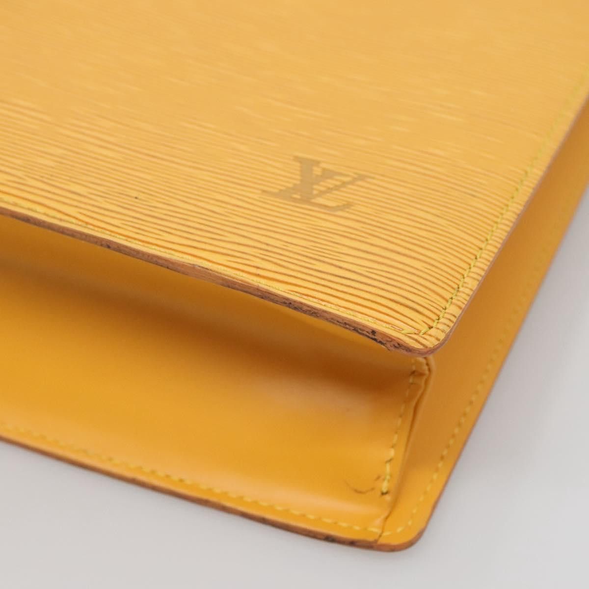 Louis Vuitton LOUIS VUITTON Epi Sac Plat Hand Bag Yellow M52079 Size ONE SIZE - 8 Thumbnail