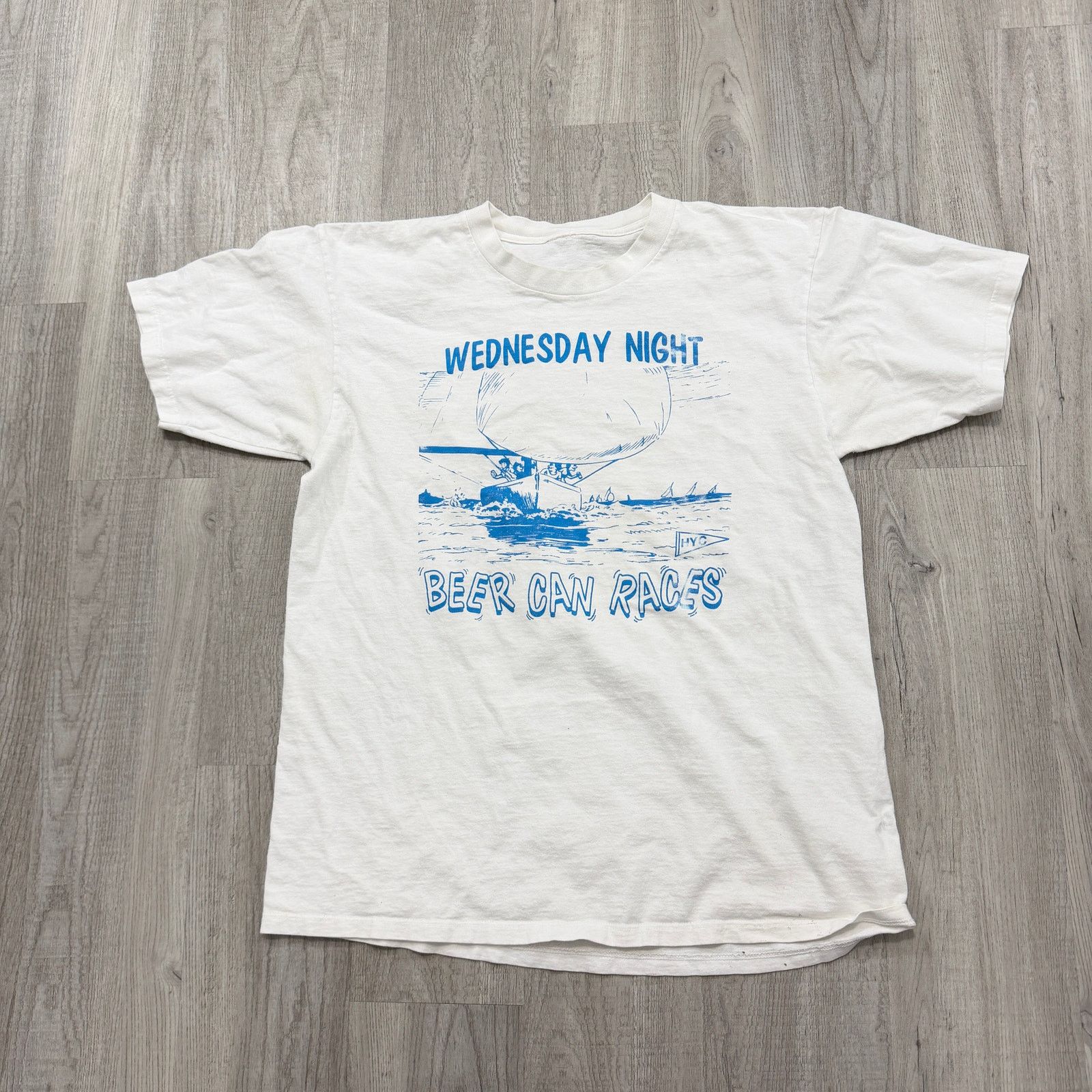 Vintage Vintage Wednesday Night Beer Can Races Shirt Men's Large Size US L / EU 52-54 / 3 - 1 Thumbnail