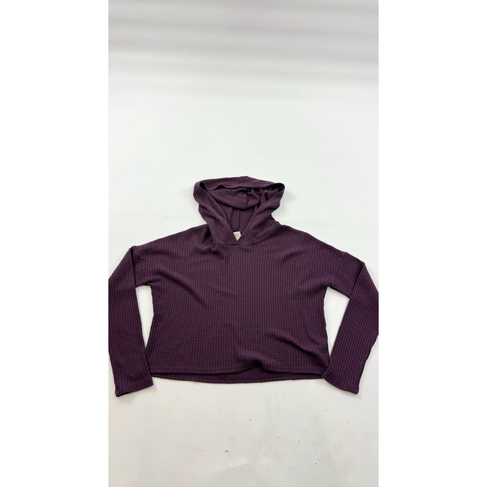 Vintage Paper Crane Shirt Womens Small Purple Waffle Knit Hooded Pullover Soft Lounge Size S / US 4 / IT 40 - 8 Thumbnail