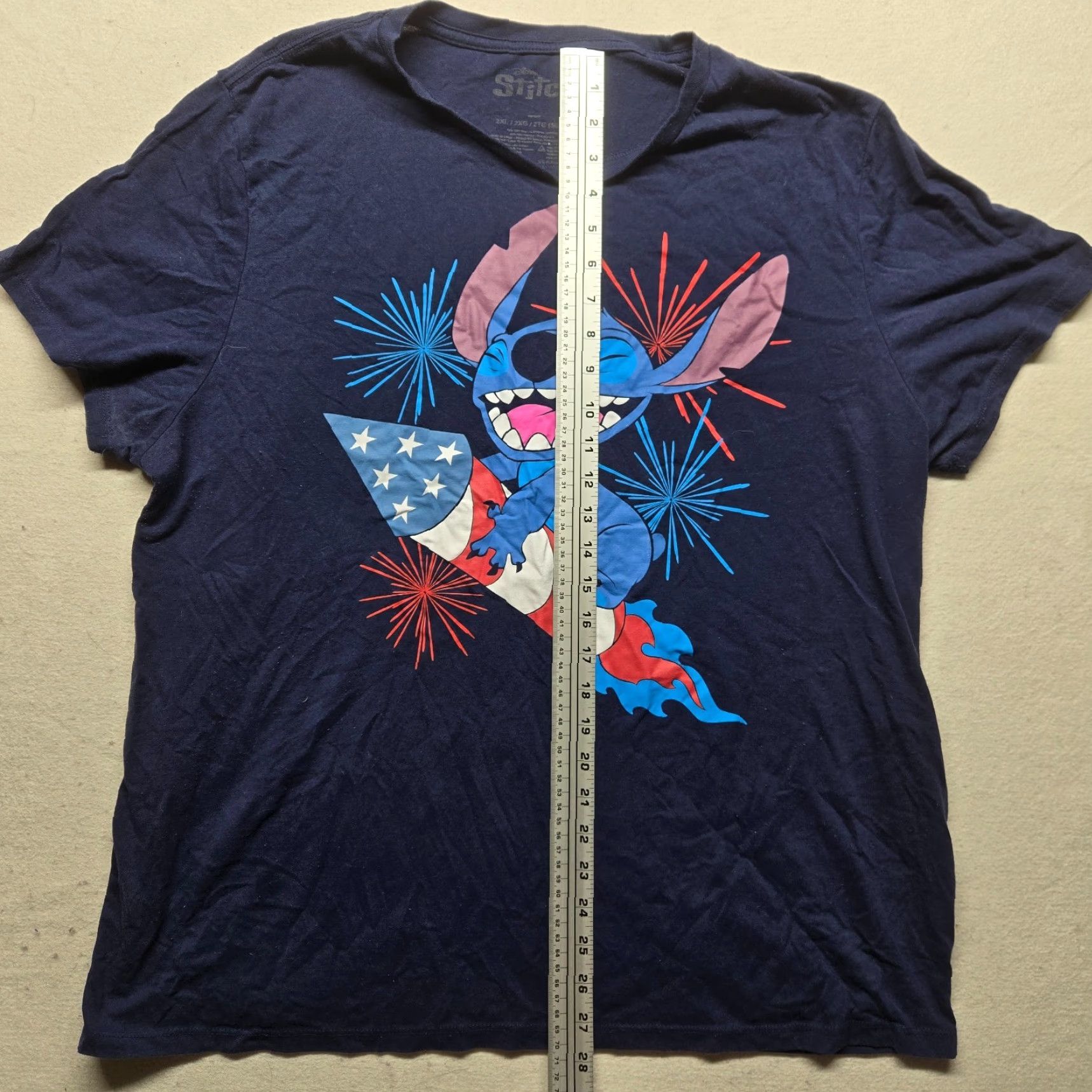 Disney Disney Stitch Graphic Shirt 2XL Mens Blue Cotton Size US XXL / EU 58 / 5 - 5 Thumbnail