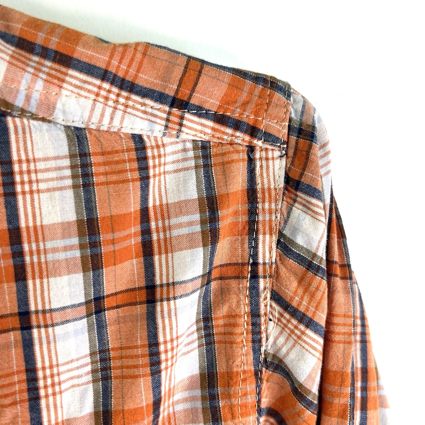 Roper VINTAGE Roper Western Plaid Button-Down Shirt Mens 2XL Long Sleeve Orange Casual Western Theme Size US XXL / EU 58 / 5 - 2 Thumbnail