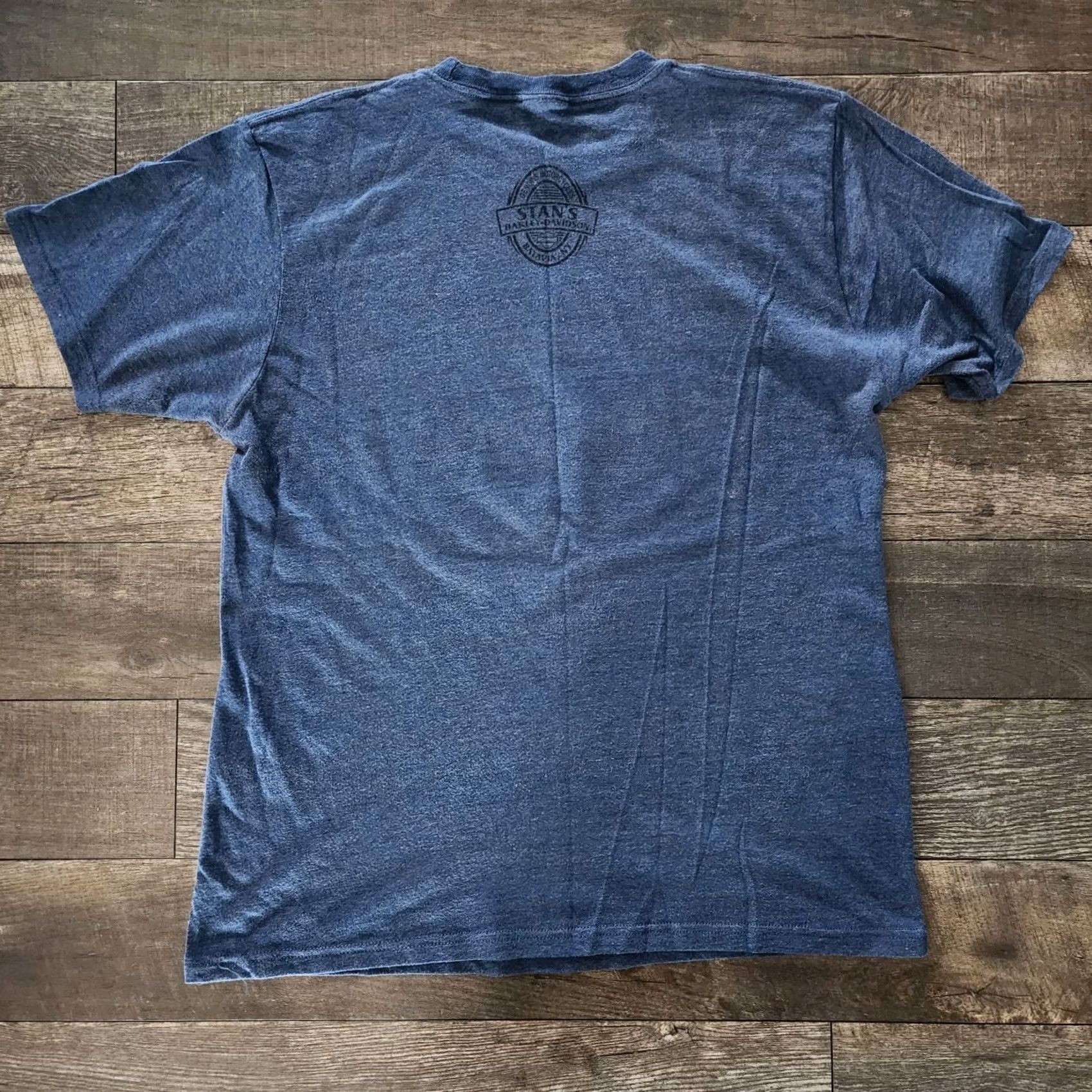 Harley Davidson Harley Davidson T Shirt Tee Mens Large Athletic Fit Blue Legendary New York Size US L / EU 52-54 / 3 - 4 Thumbnail