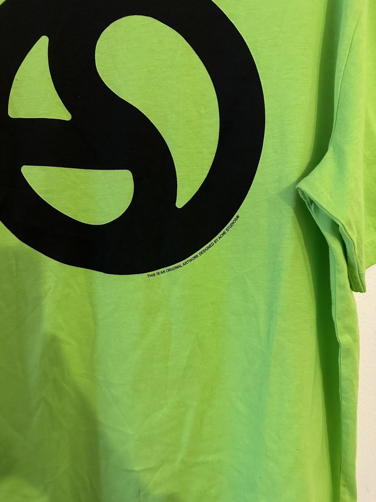 Acne Studios Acne Studios Everest Logo Sharp Green Black Cotton Tee S? Size US S / EU 44-46 / 1 - 2 Thumbnail