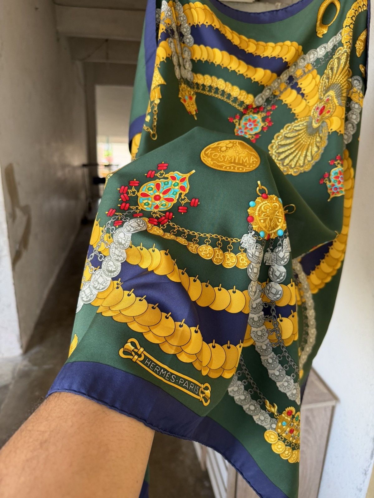 Hermes Rare Vintage 90s Hermes Kosmima Silk Scarve Size ONE SIZE - 9 Thumbnail