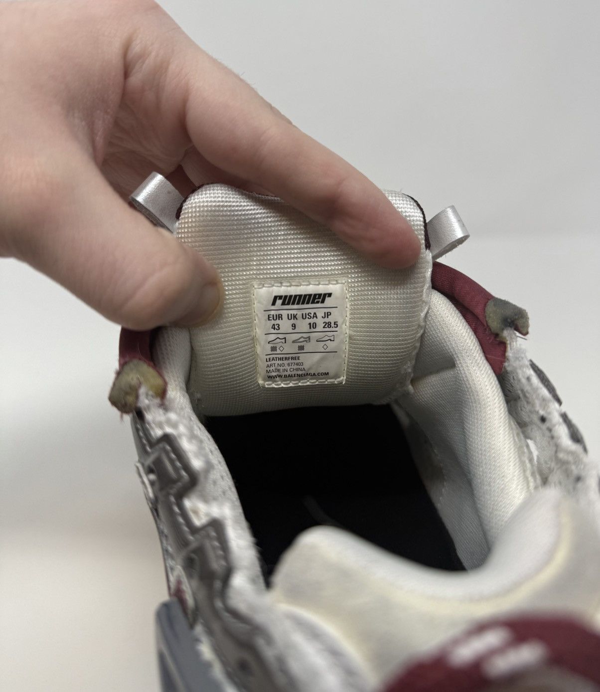 Balenciaga Runner Sneaker Burgandy