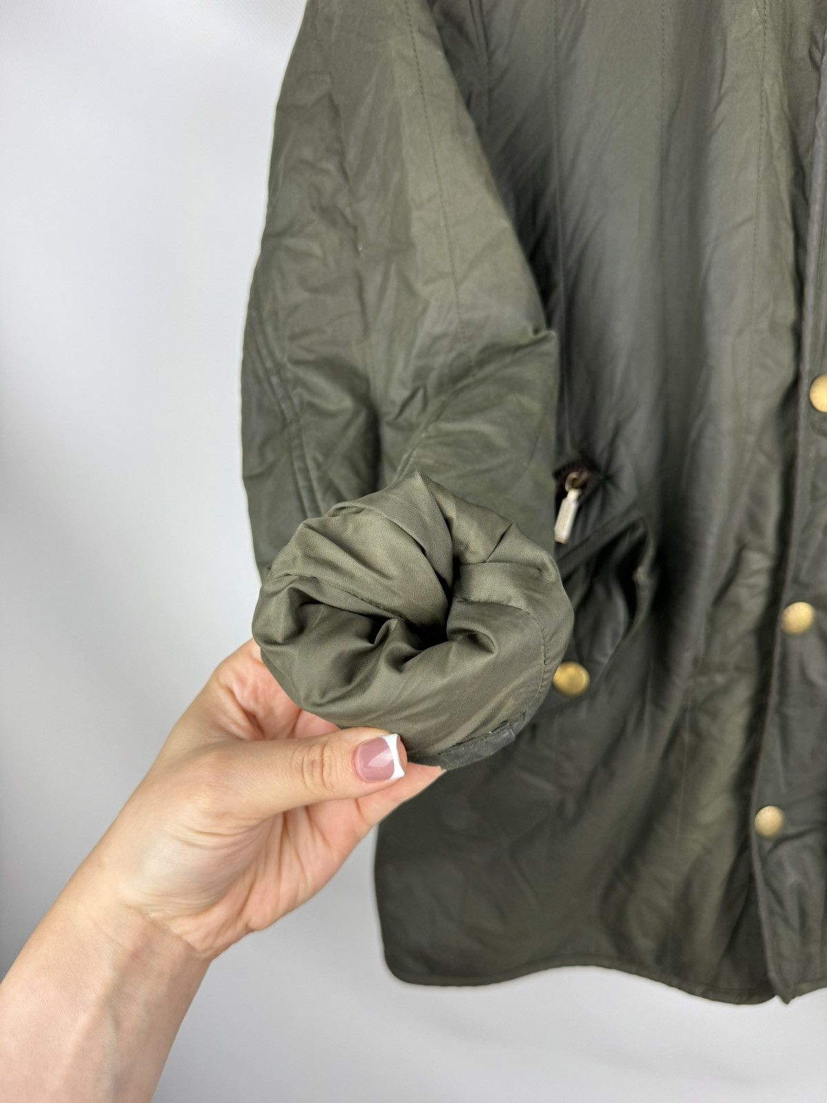 Barbour Barbour Edderton Men’s Quilted Wax Waxed Cotton Jacket Size US S / EU 44-46 / 1 - 12 Thumbnail