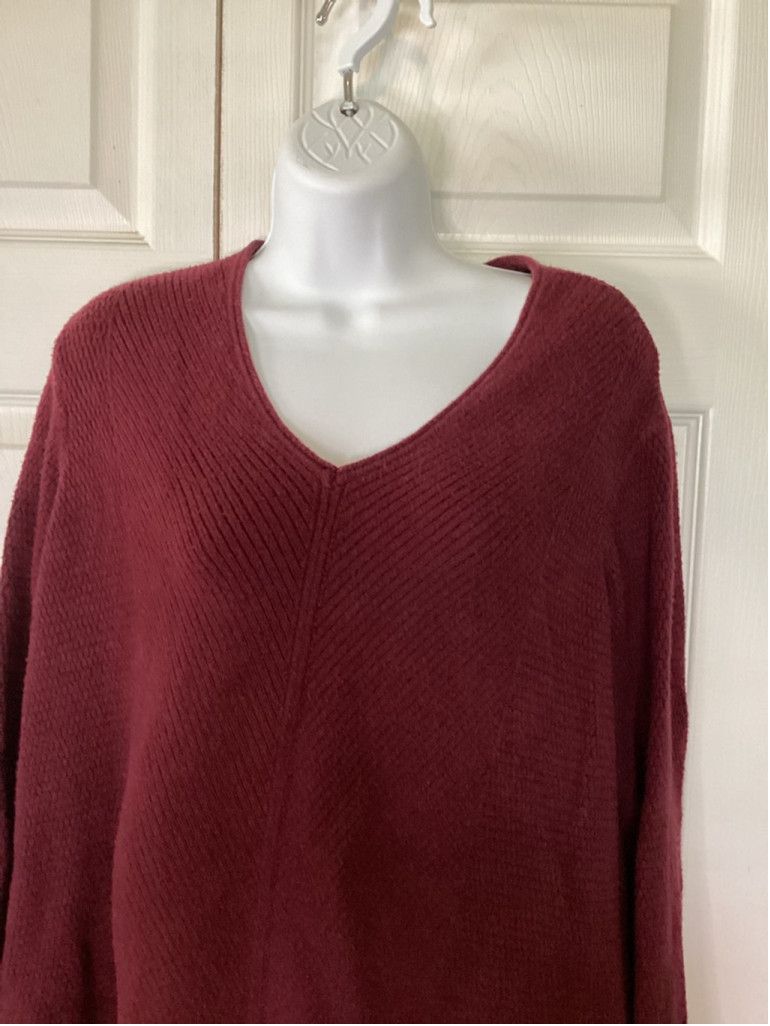 J. Jill J.Jill Maroon Sweater Size L / US 10 / IT 46 - 2 Thumbnail