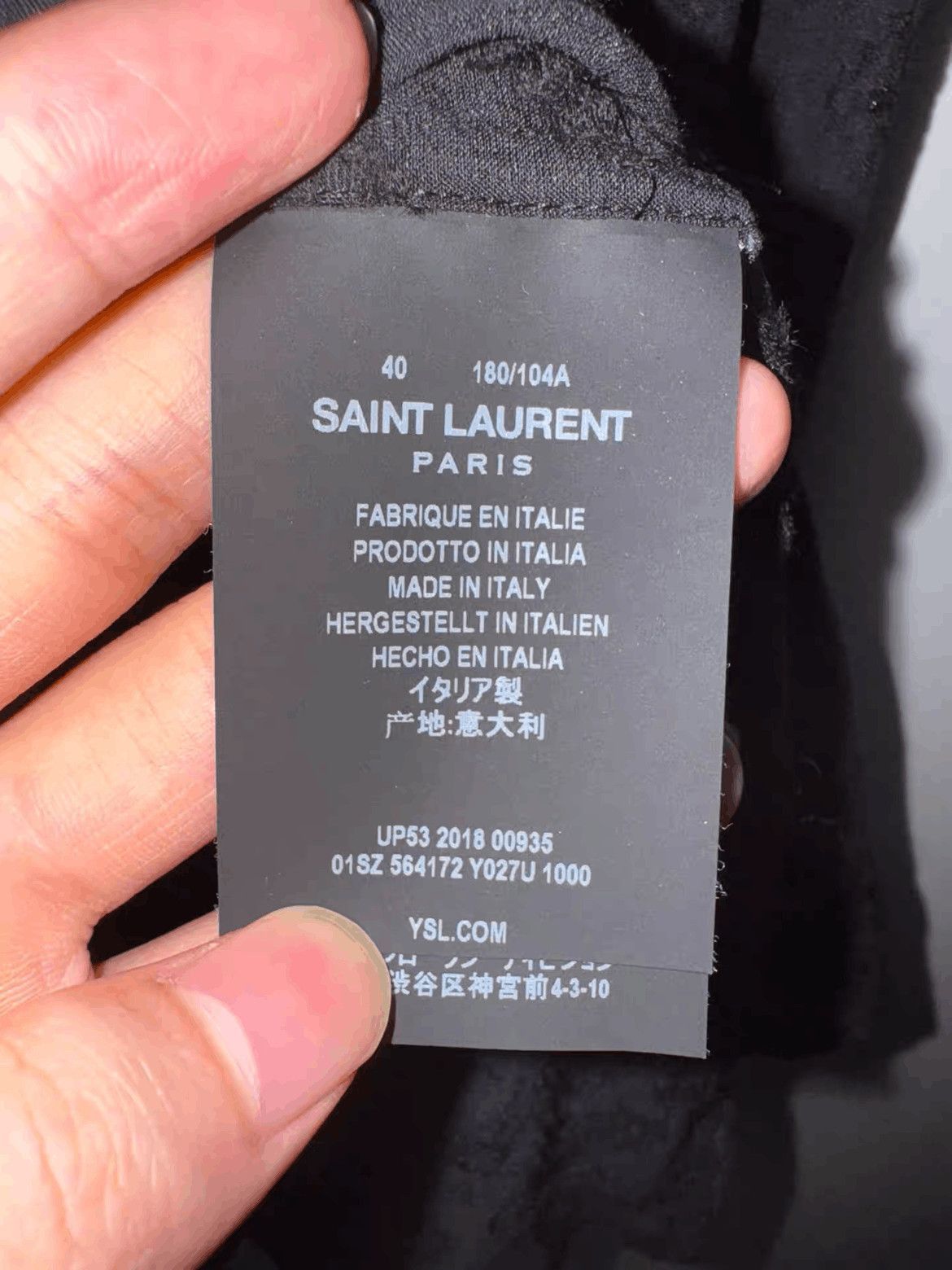 Saint Laurent Paris Sz 40 Saint Laurent Paris 19SS Runway Scale Shirt-2508 Size US L / EU 52-54 / 3 - 7 Thumbnail