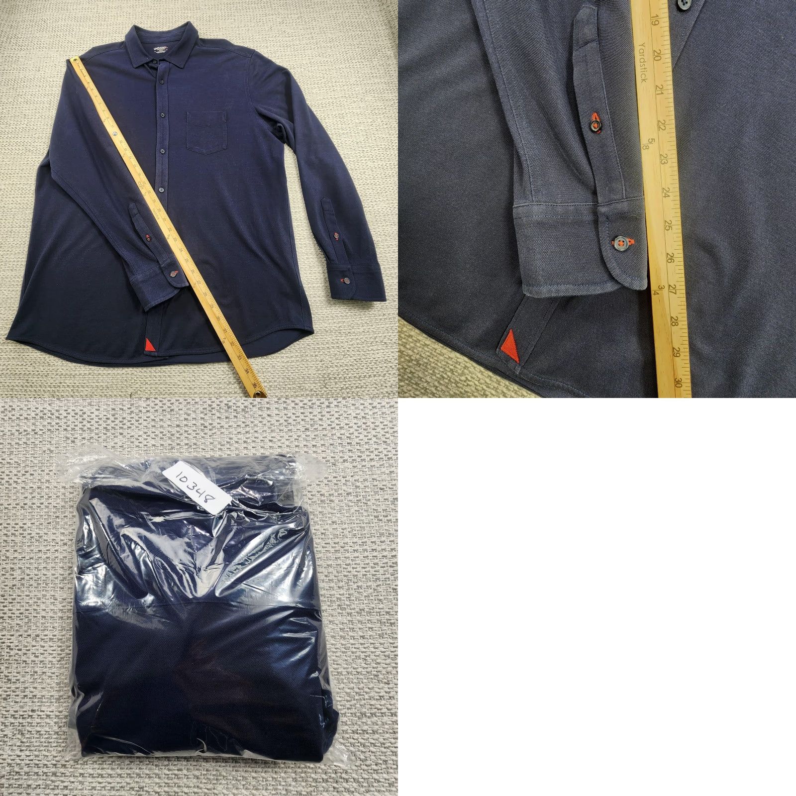 UNTUCKit UNTUCKit Mens Shirt Slim Fit 2XL Navy Blue Long Sleeve Button Up Mercury Classic Size US XXL / EU 58 / 5 - 9 Thumbnail