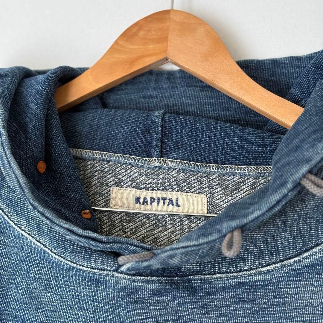 Kapital 🔥 RARE! KAPITAL INDIGO DYE HOODIE sweatshirt Size US L / EU 52-54 / 3 - 3 Thumbnail