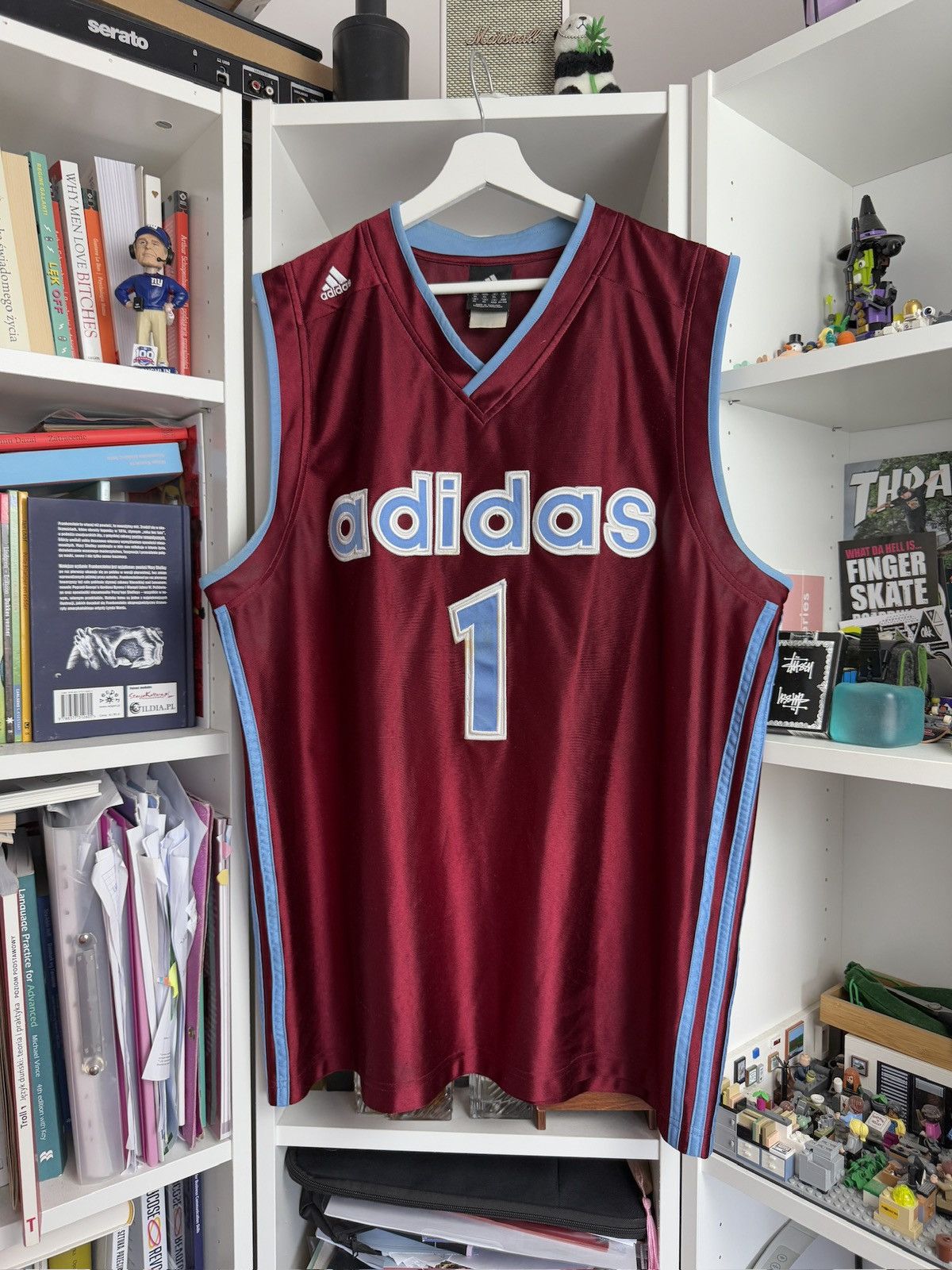 Adidas × Vintage Vintage y2k Adidas big logo baggy basketball jersey hiphop Size US XL / EU 56 / 4 - 1 Thumbnail