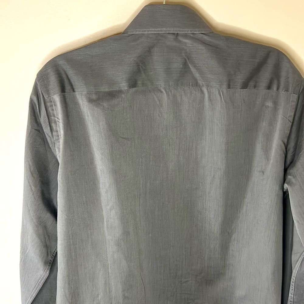 Hugo Boss Slim Fit Shirt- BOSS - size 15.5 - Gunmetal grey - 100% Ctn Size 38R - 6 Thumbnail