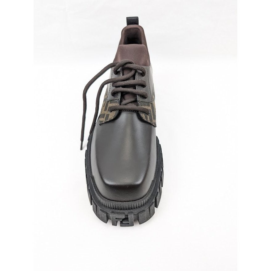 Fendi o1rshd1 Lace Up Fabric Calf Leather Boots Shoe in Multicolor Size US 10 / EU 43 - 8 Thumbnail