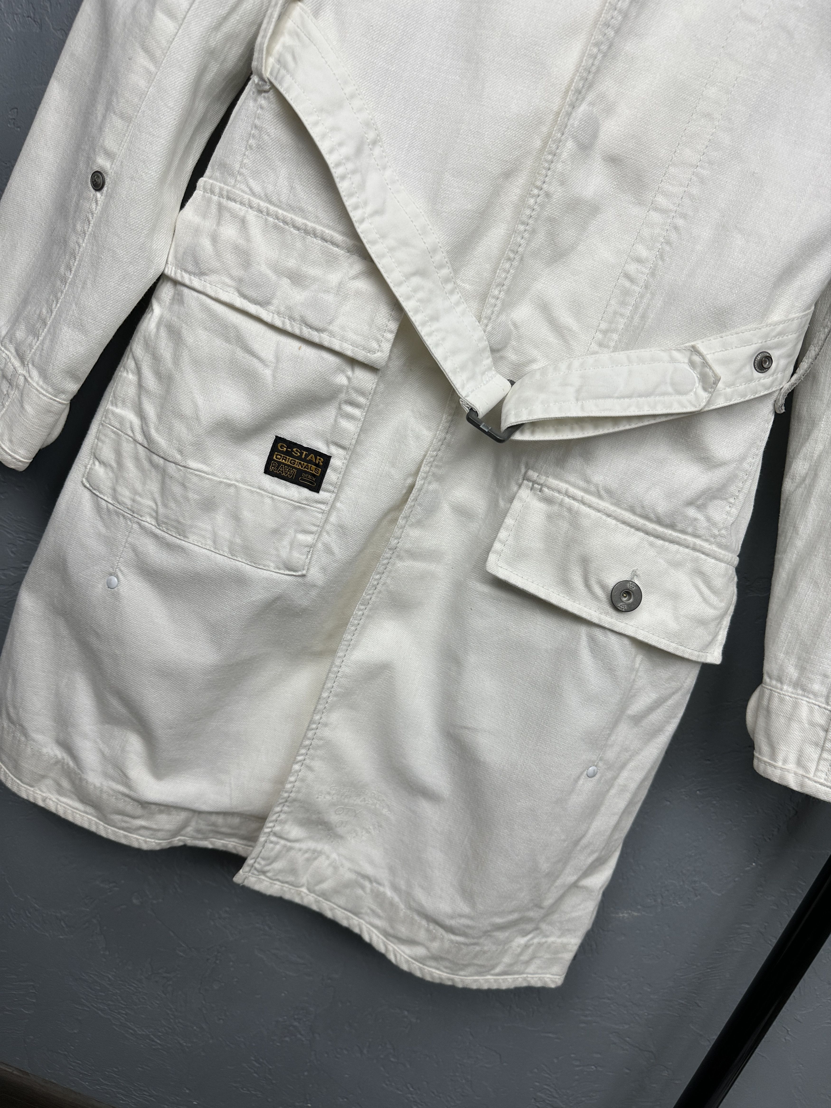 G-Star G Star Raw Womens Project White Denim Coat Jacket Size S / US 4 / IT 40 - 3 Thumbnail