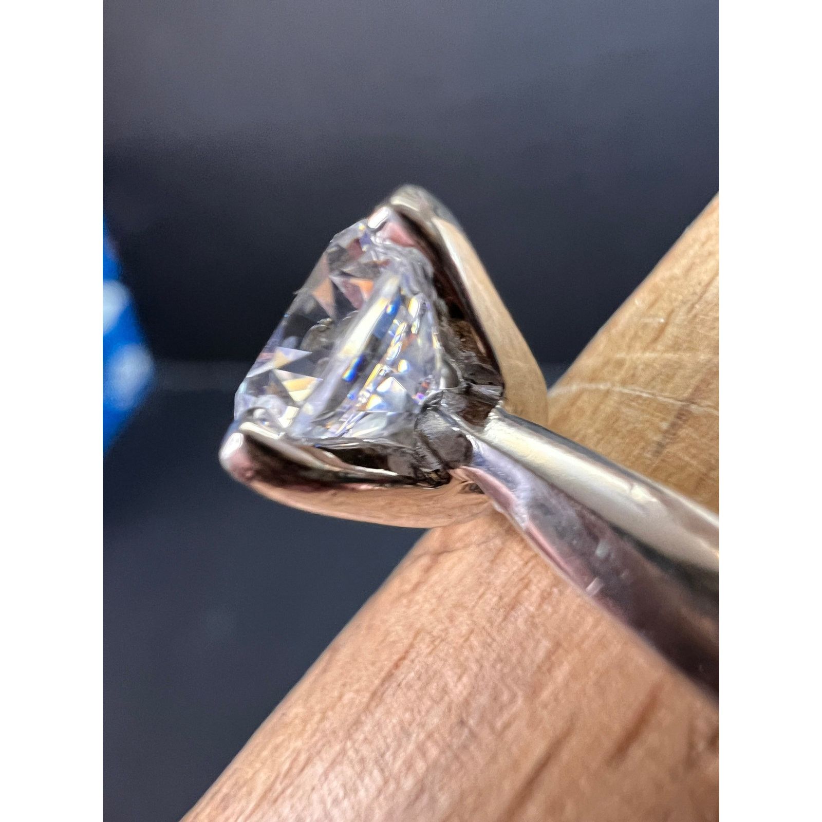 Other Vintage CZ solitaire sterling silver ring size 7 Size ONE SIZE - 10 Thumbnail