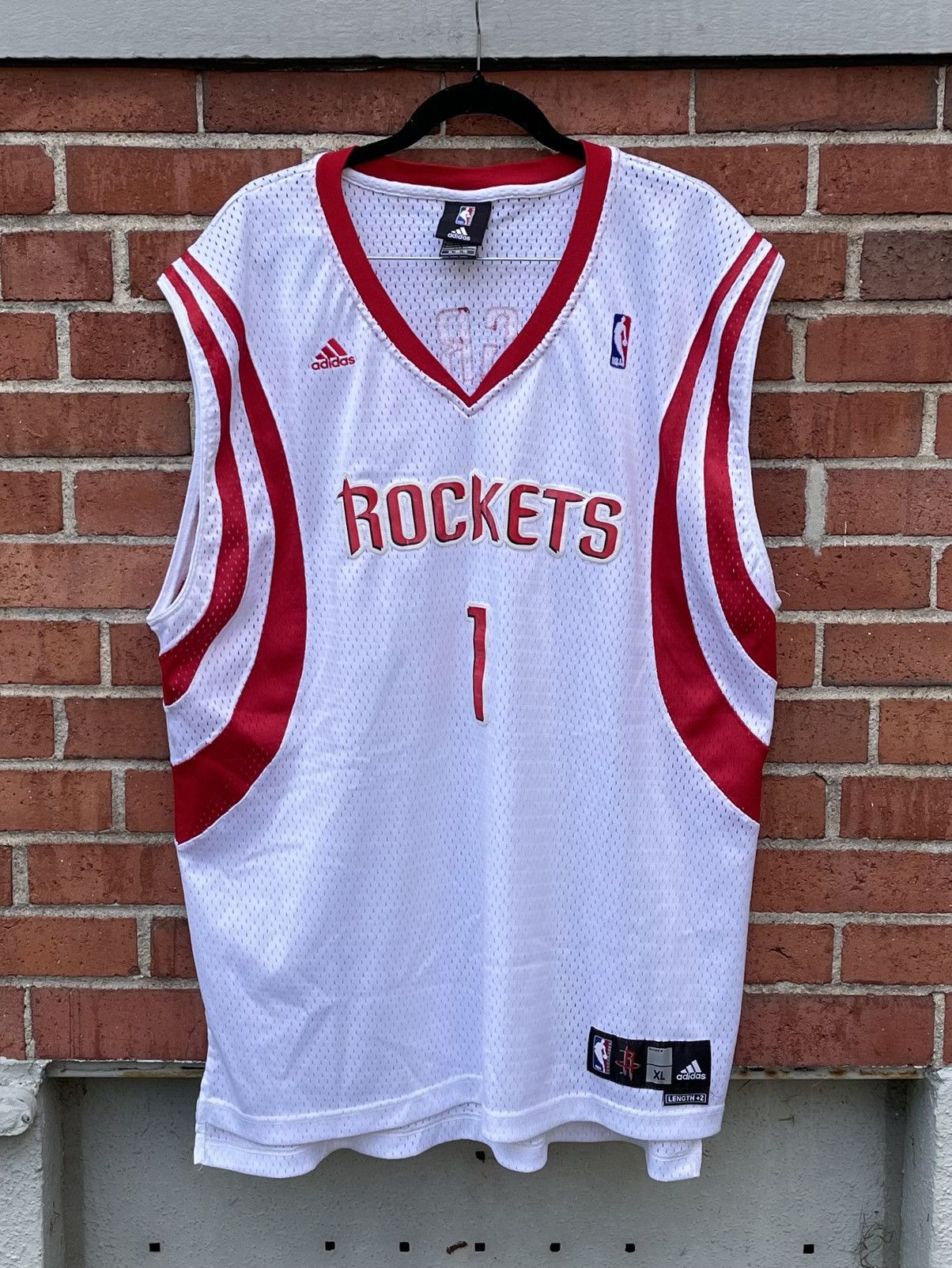 Adidas Tracy McGrady #1 Houston Rockets NBA Reebok Jersey sewn Size US XL / EU 56 / 4 - 1 Thumbnail