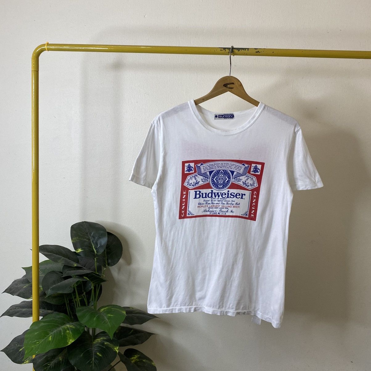 Budweiser Vintage 80s Suntory Budweiser Promo T Shirt Japan Edition Size US S / EU 44-46 / 1 - 1 Thumbnail
