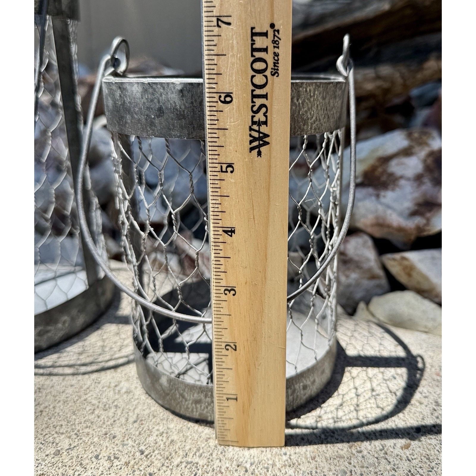 Other 8" & 6” Hanging Wire Baskets Lantern/Candle Holder NWOT Size ONE SIZE - 2 Thumbnail