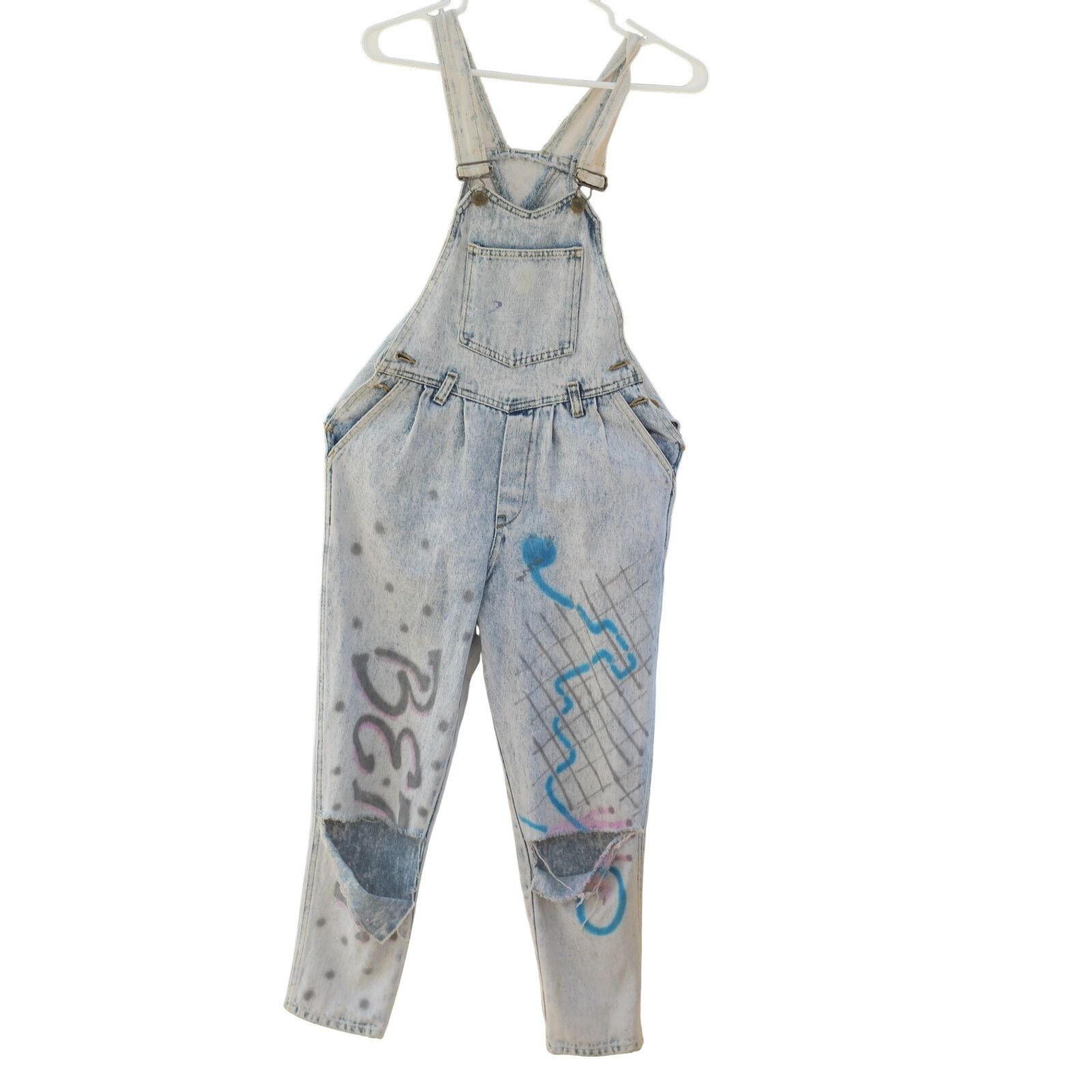 Other Unique Vintage 2000 Graffiti Painted Overalls - Size S Size 26" / US 2 / IT 38 - 1 Thumbnail