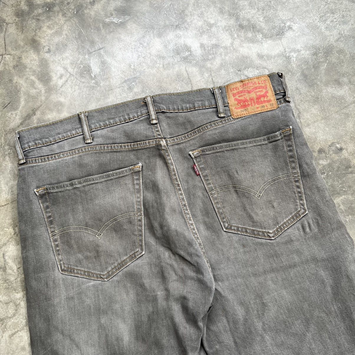 Levi's Levi’s 505 Grey Washed Jeans Size US 38 / EU 54 - 4 Thumbnail
