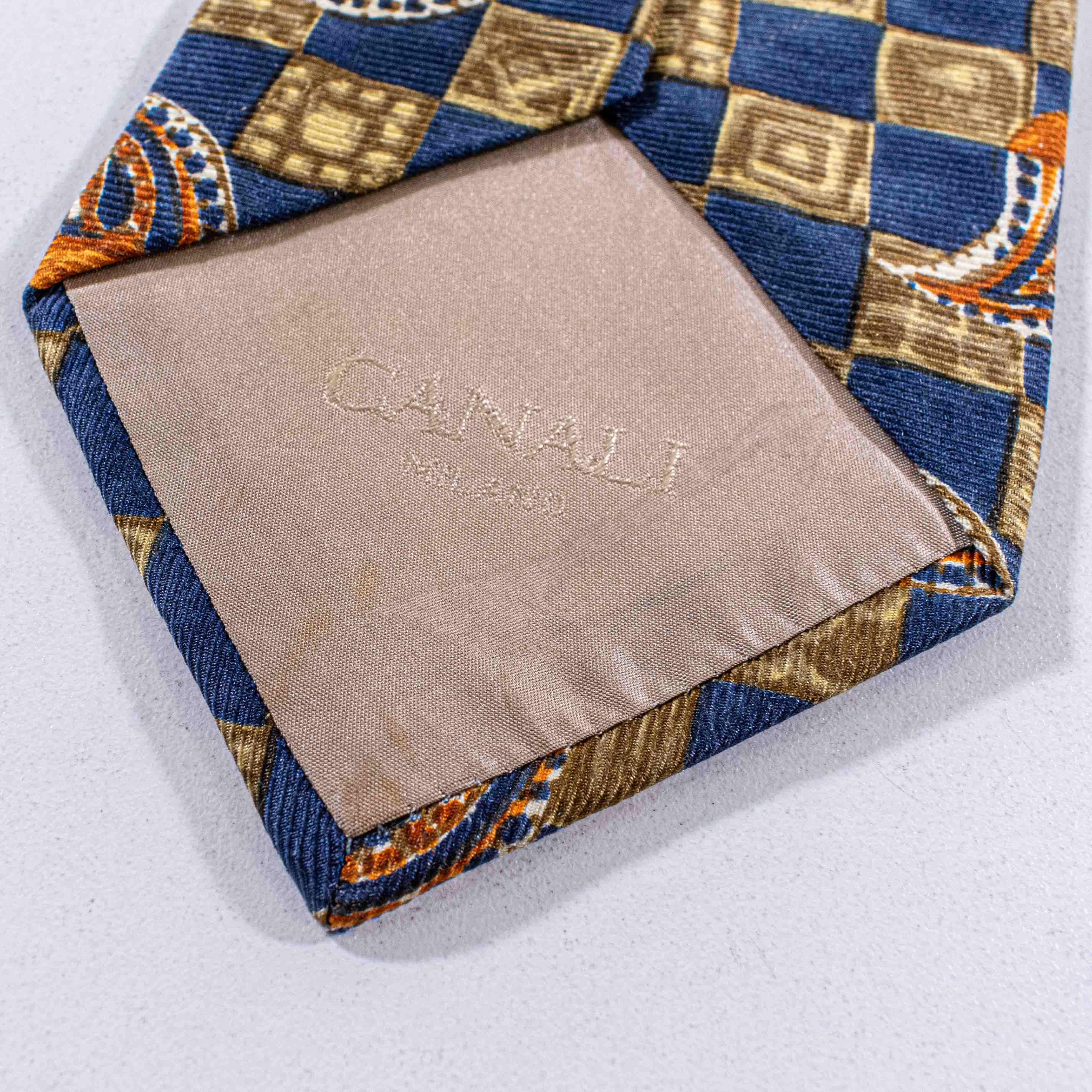 Canali VTG Canali Silk Paisley Squares Tie Made In Italy 90s Luxury Size ONE SIZE - 6 Thumbnail