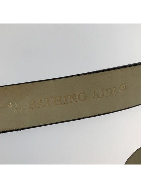 Bape × Nigo Bape buckle Logo Leather Belt Size ONE SIZE - 3 Thumbnail