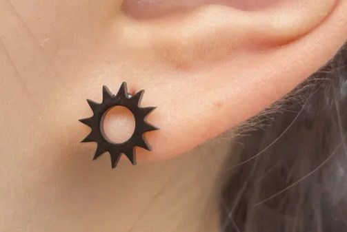 Jewelry Sun Stud Earrings Charm Earring Gift Size ONE SIZE - 2 Thumbnail