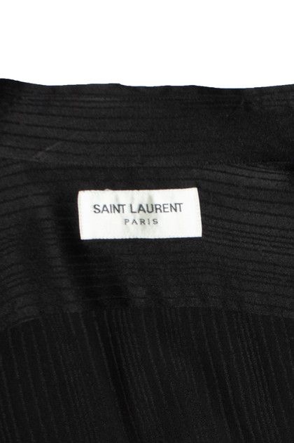 Saint Laurent Paris Saint Laurent, Black striped silk shirt 2018 Size US S / EU 44-46 / 1 - 7 Thumbnail