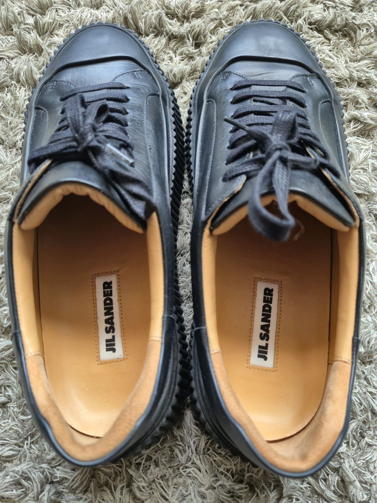 Jil Sander lace up leather platform sneakers Size US 9 / EU 42 - 6 Thumbnail