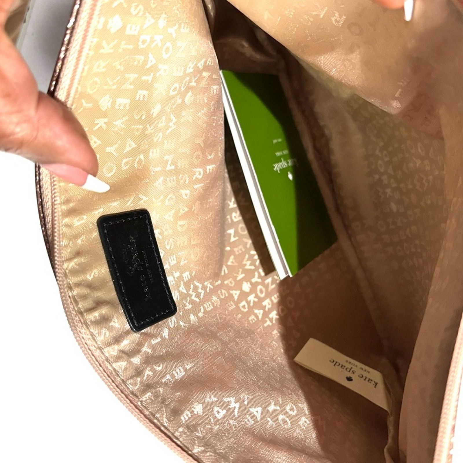 Kate Spade KATE SPADE Holiday Drive Gia Pouch Clutch, Sparkle Rose Gold Size ONE SIZE - 6 Thumbnail