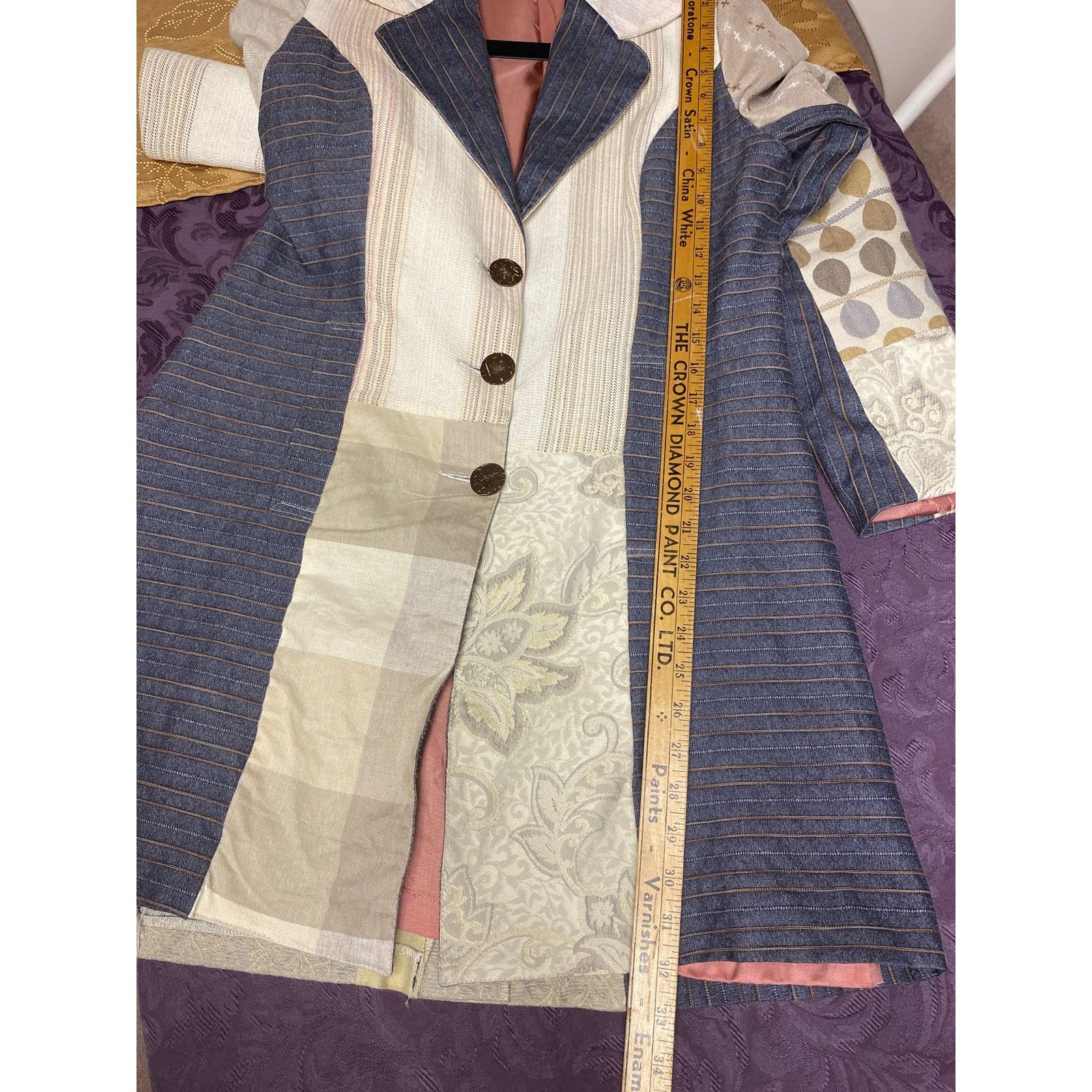 Unknown London Vintage Patchwork Blazer Jacket Small Size S / US 4 / IT 40 - 7 Thumbnail