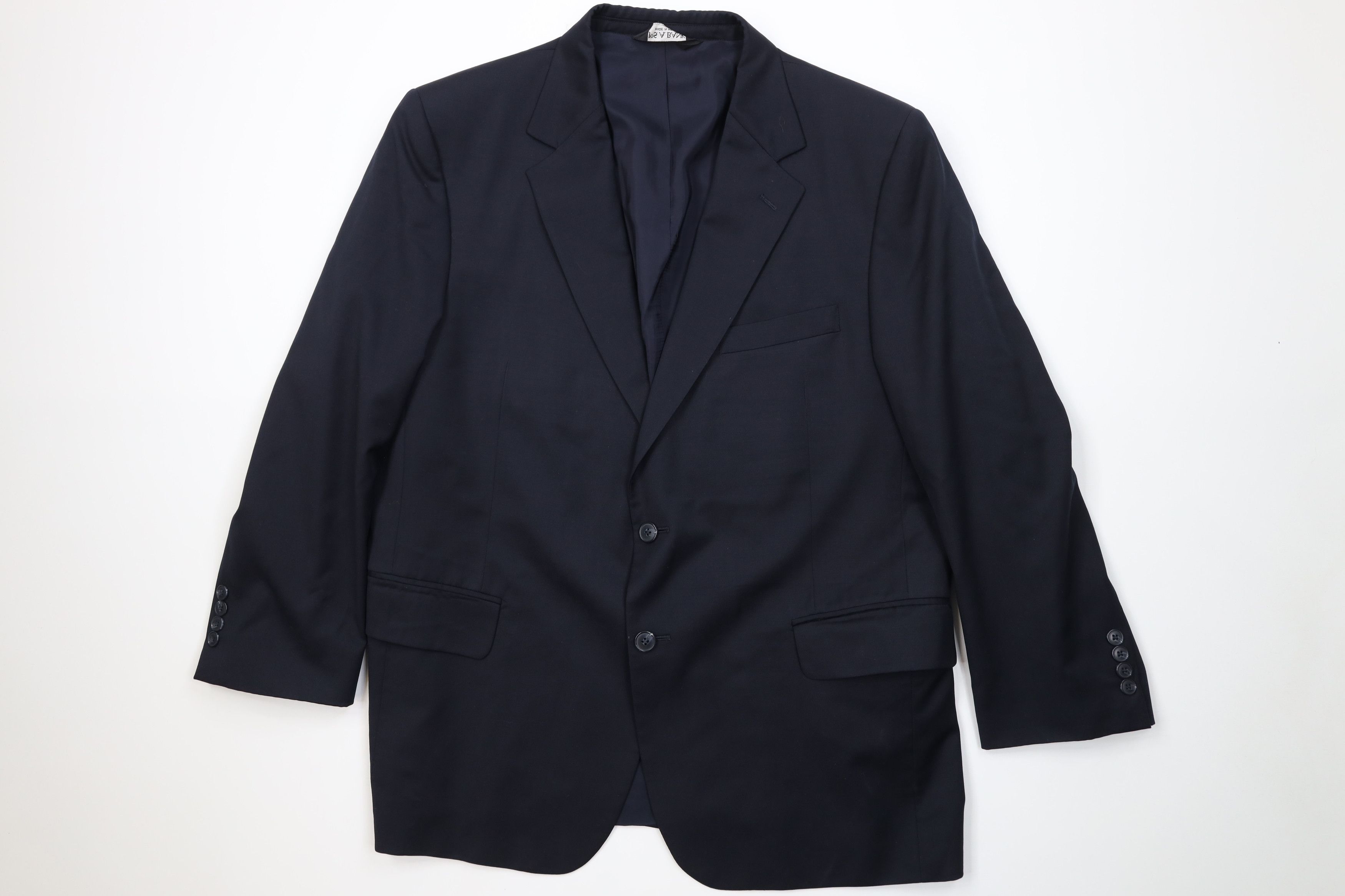Jos. A. Bank Jos A Bank Traveler's 2 Piece Wool Suit Wedding Nav Size 44S - 2 Thumbnail