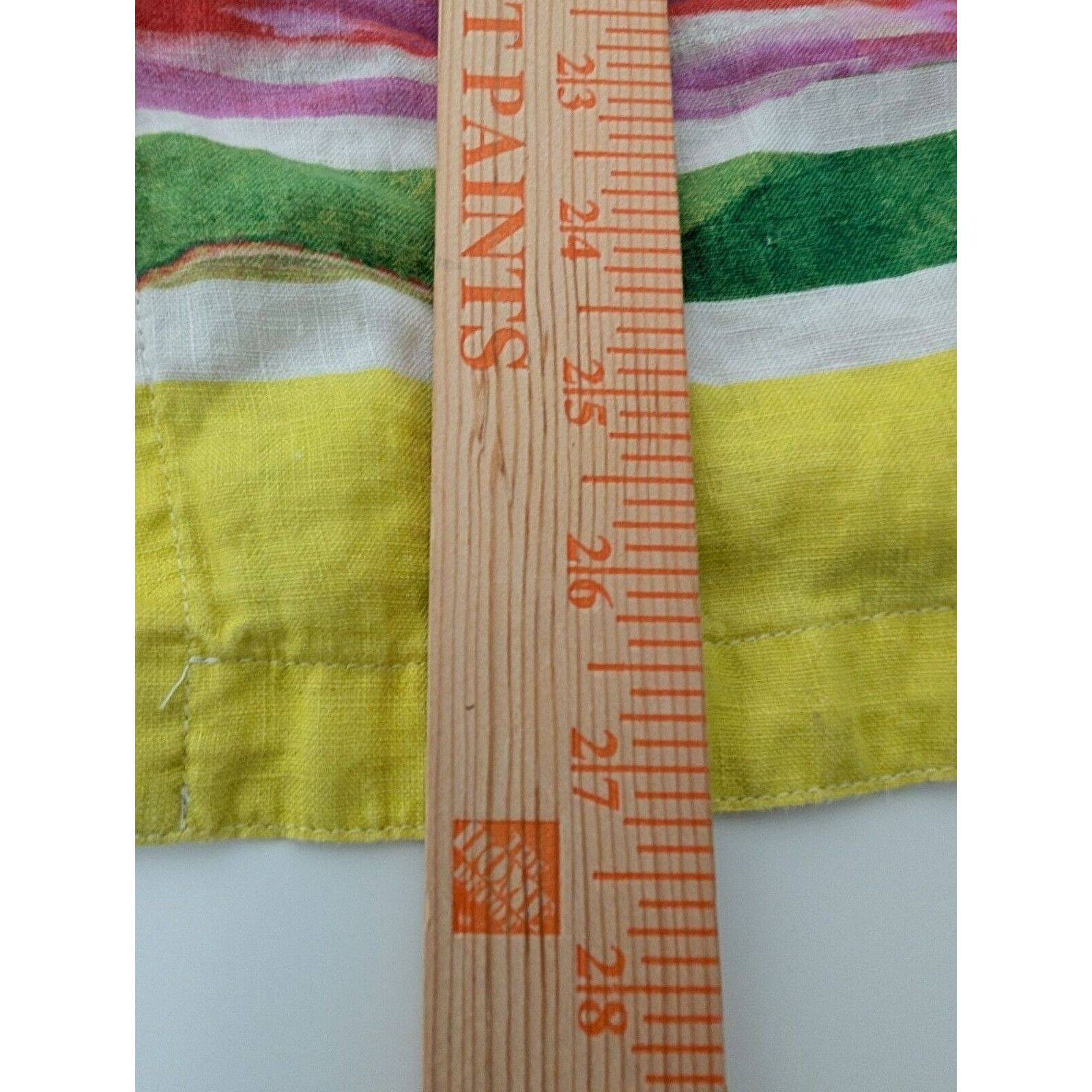 Designer John Mark 100% Linen Stripe Shirt Womens Size 0X White Color Size L / US 10 / IT 46 - 14 Thumbnail
