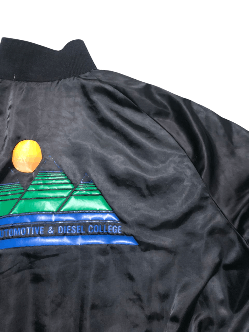 Vintage Vintage 80s Aristo Jac Sattin Bomber Jacket Distressed Size US L / EU 52-54 / 3 - 5 Thumbnail