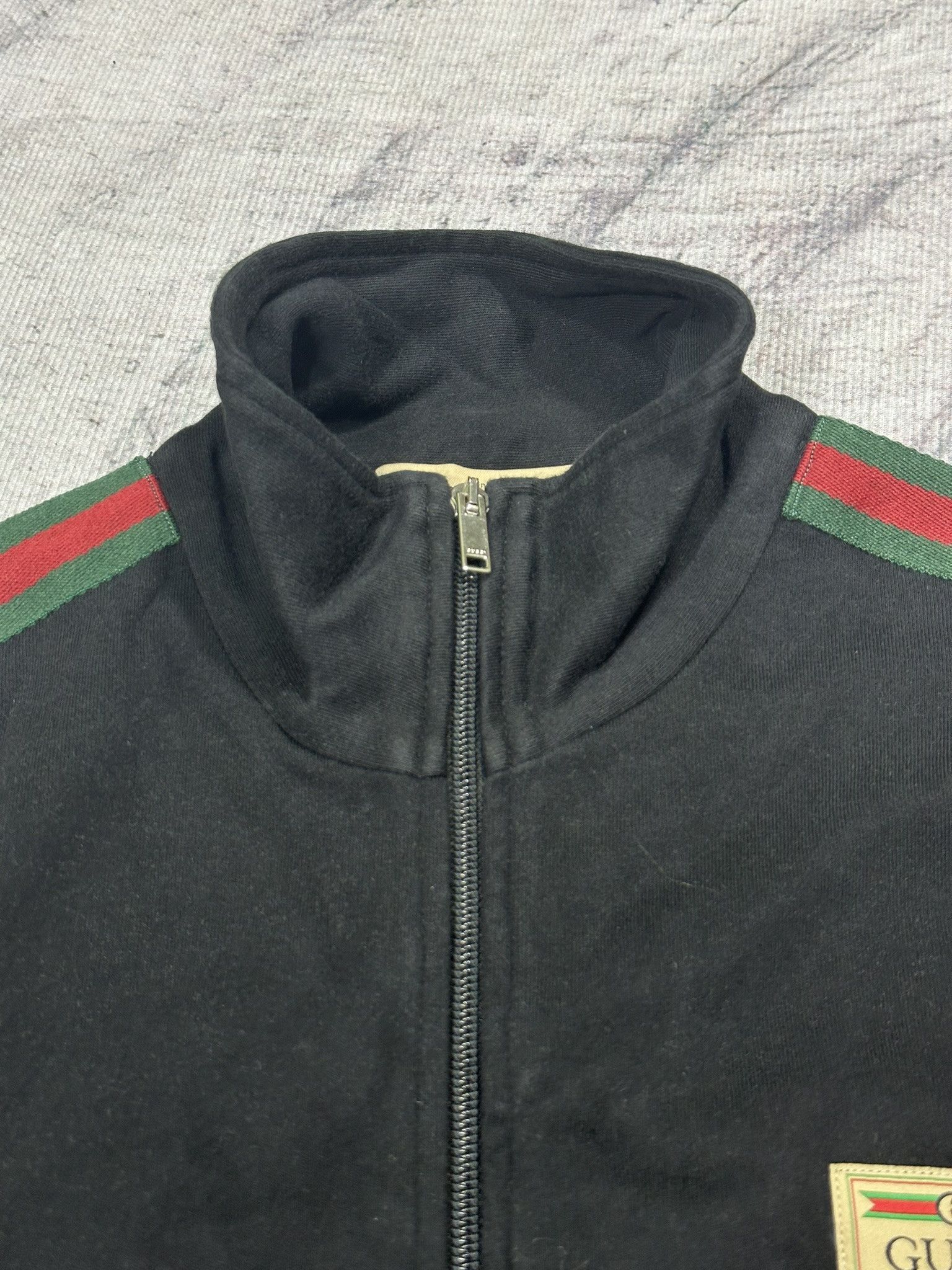 Gucci Gucci Sweatshirt Zipped Track Web Stripes Logo Black Size US L / EU 52-54 / 3 - 7 Thumbnail