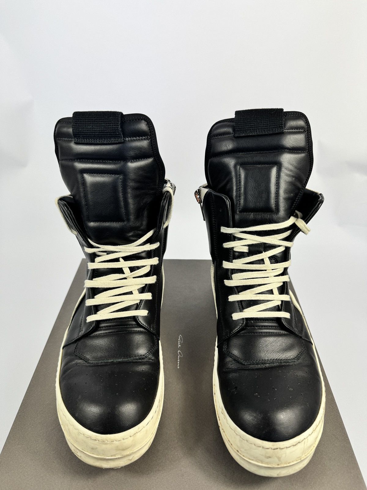 Rick Owens GEOBASKET HIGH TOP SNEAKERS Size US 11 / EU 44 - 4 Thumbnail