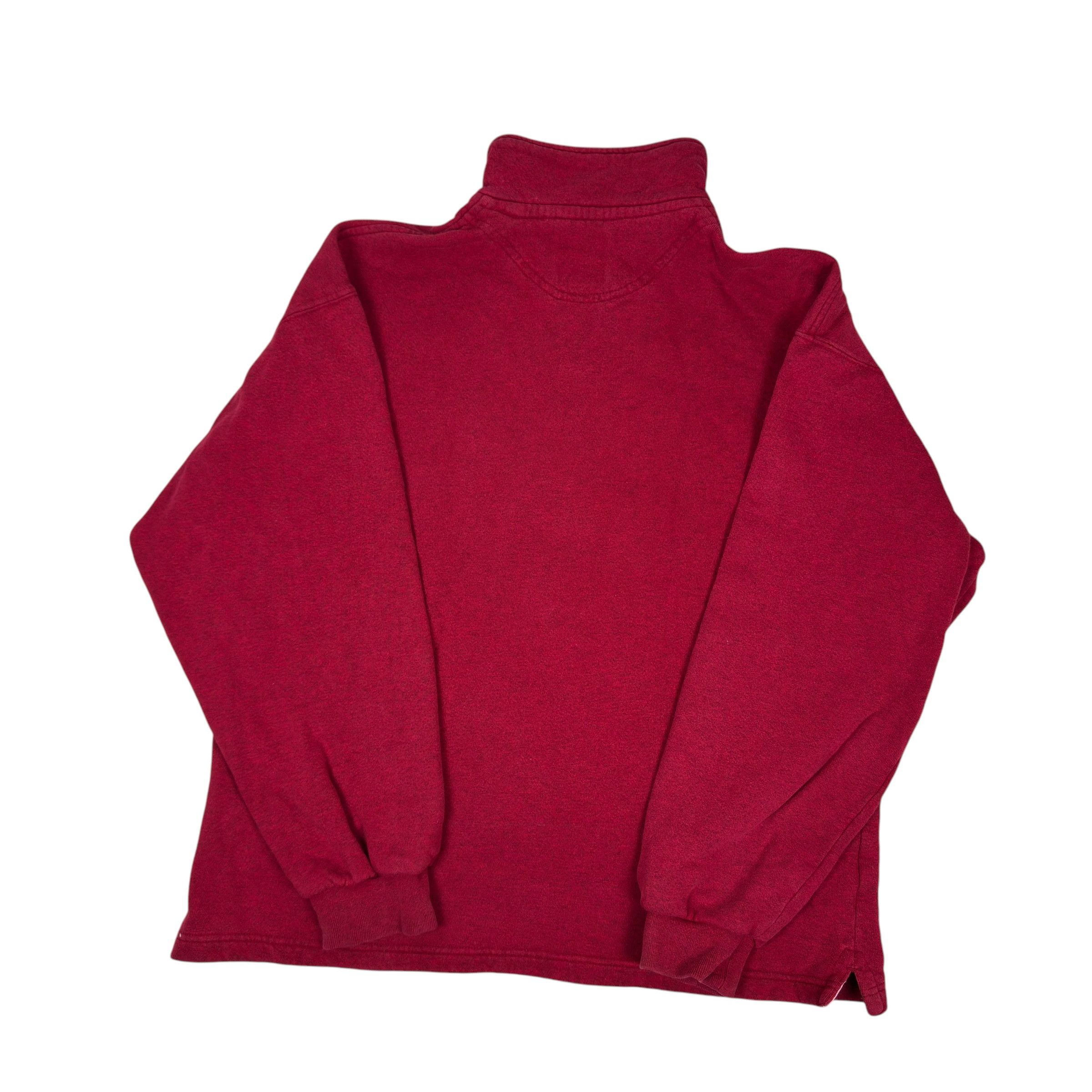 Nike × Vintage Nike Men's Red Cotton Fleece Lined Quatter Zip Sweatshirt S Size US S / EU 44-46 / 1 - 5 Thumbnail