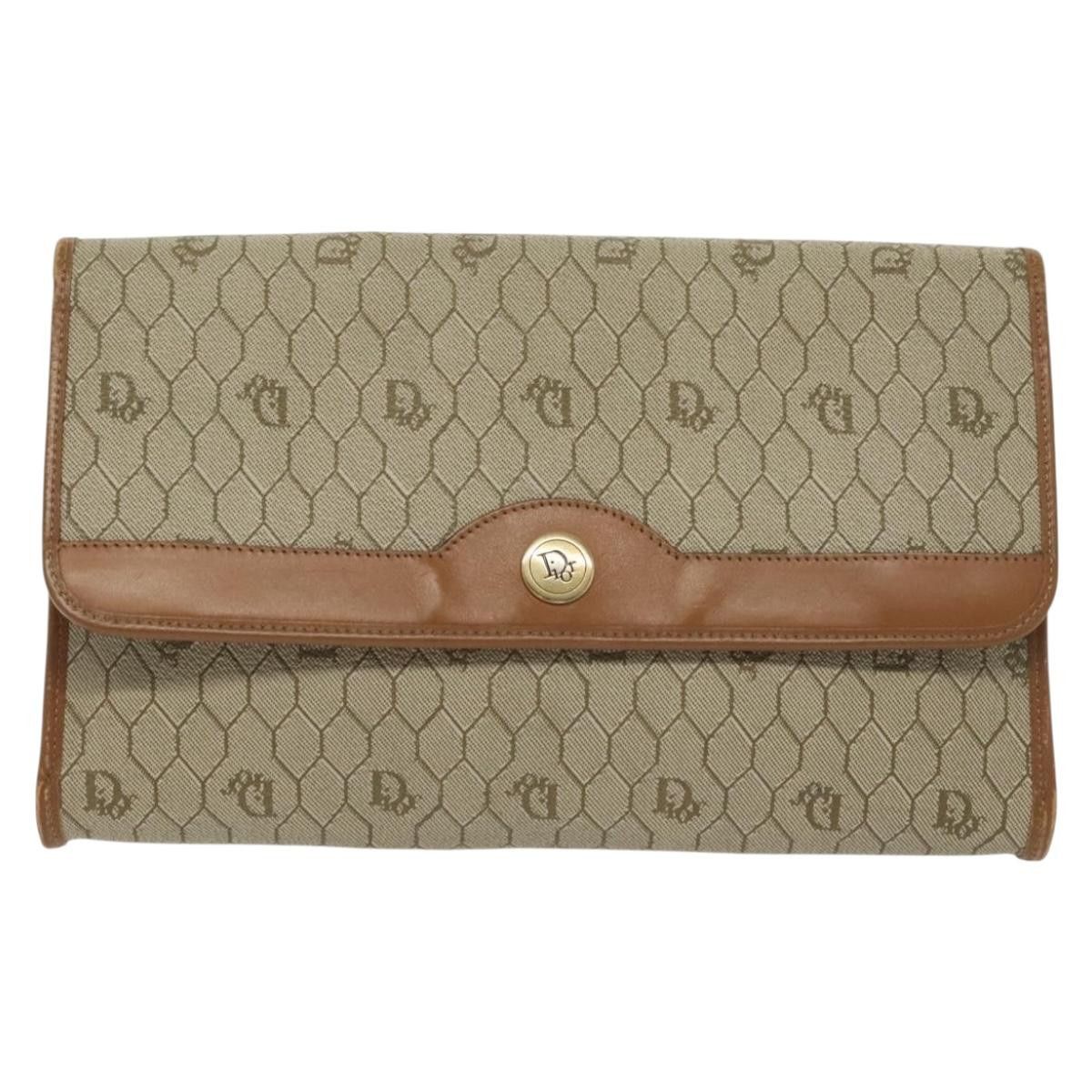 Dior DIOR Honeycomb Canvas Chain Shoulder Bag Pvc Beige Gold Size ONE SIZE - 2 Thumbnail