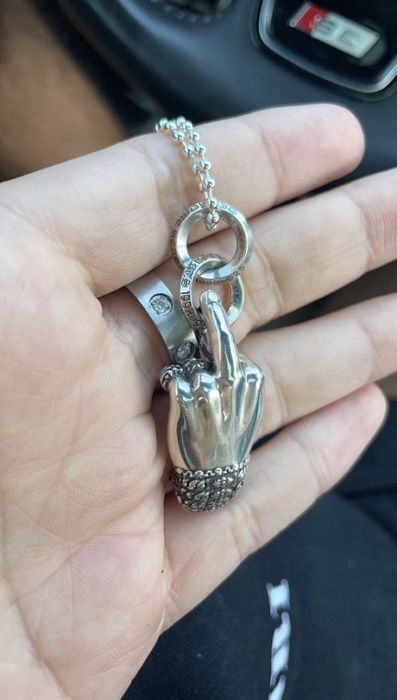 Chrome Hearts EXTREMELY RARE CHROME HEARTS MIDDLE FINGER PENDANT