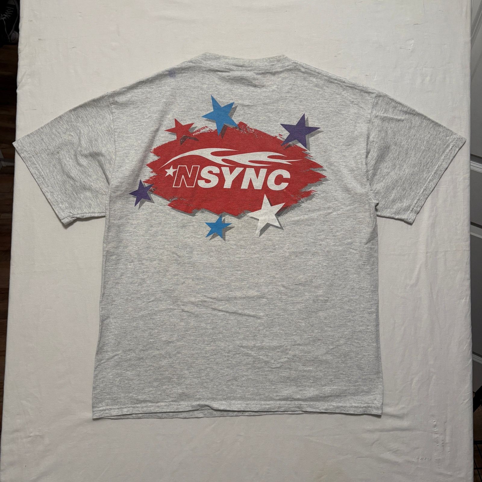 Tultex VTG 90's 1999 NSNYC Graphic Band Short Sleeve T-Shirt Gray L Size US L / EU 52-54 / 3 - 5 Thumbnail