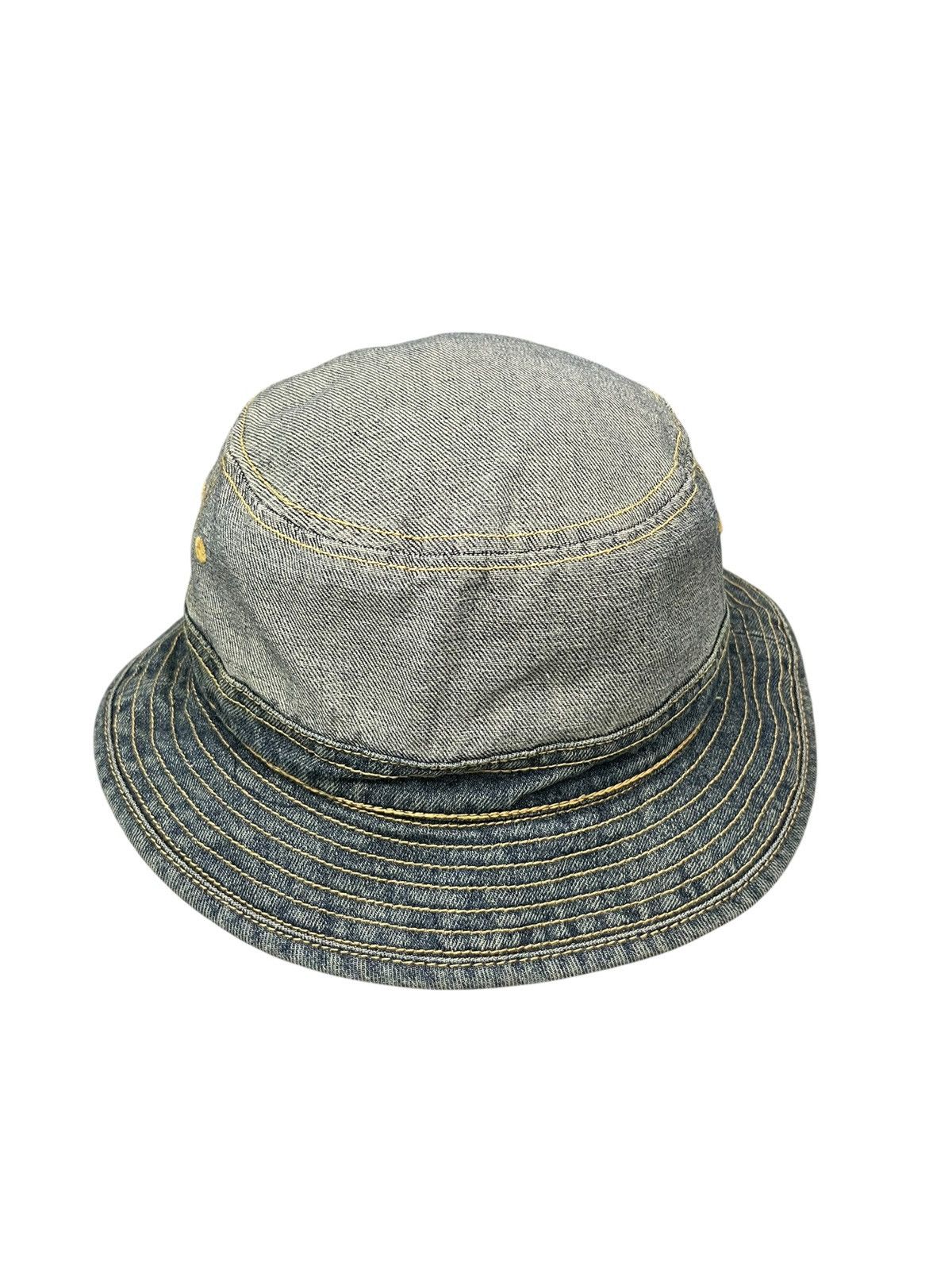Hat Club Override Japan Distressed Denim Bucket Hat Kapital Vibes Size ONE SIZE - 7 Thumbnail