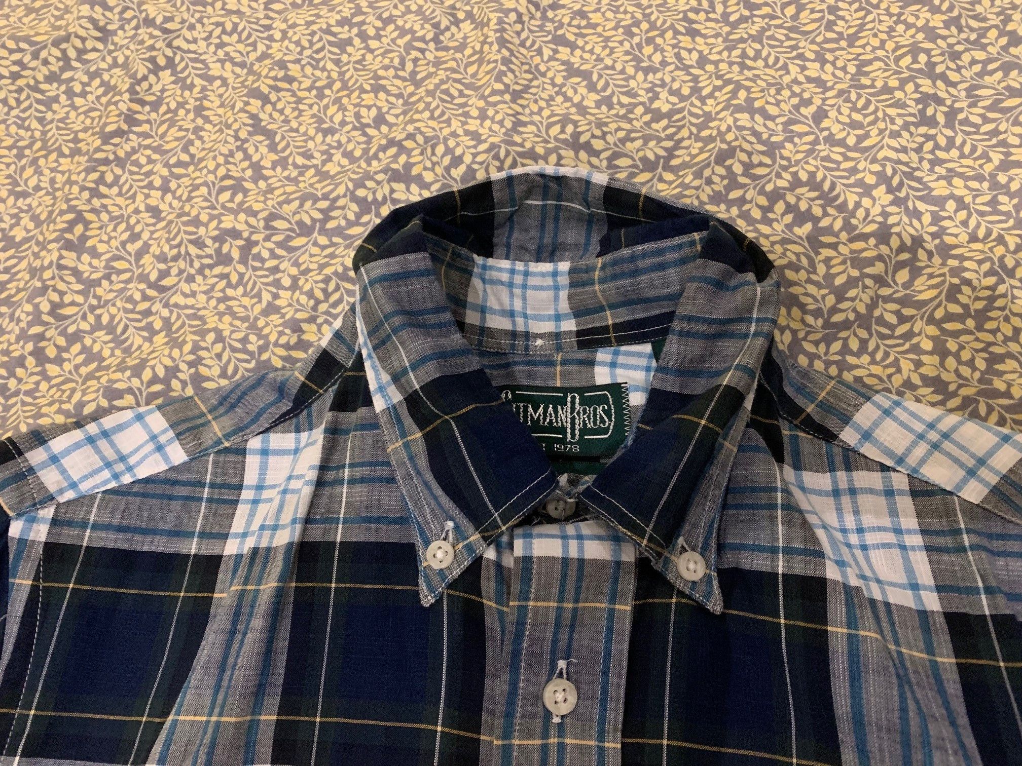 Gitman Bros. Vintage Gitman Black Watch Plaid Lightweight Cotton Shirt Size US S / EU 44-46 / 1 - 5 Thumbnail