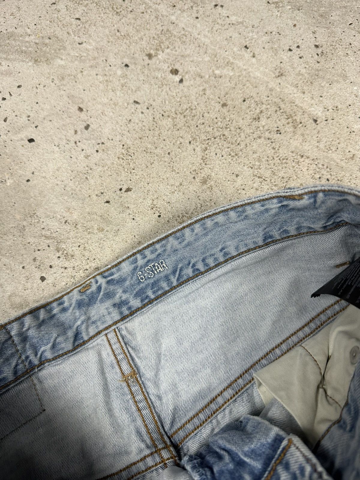 G-Star Vintage Y2K G Star Raw Distressed Blue Loose Tapered Size US 30 / EU 46 - 9 Thumbnail