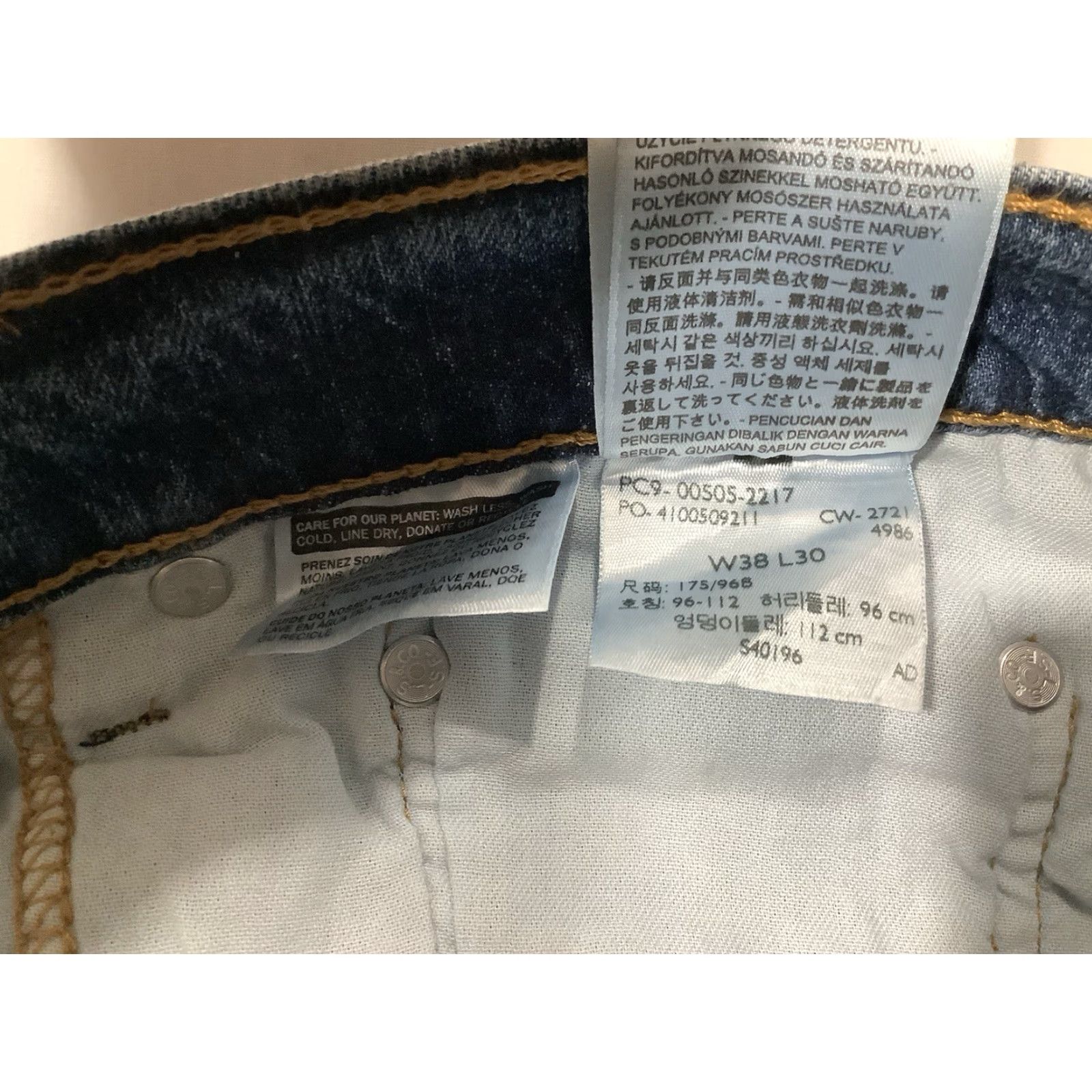 Levi's Levi's 505 Jeans Denim Blue Regular Fit Straight Leg 38X30 Mens Stretch New Size US 38 / EU 54 - 7 Thumbnail